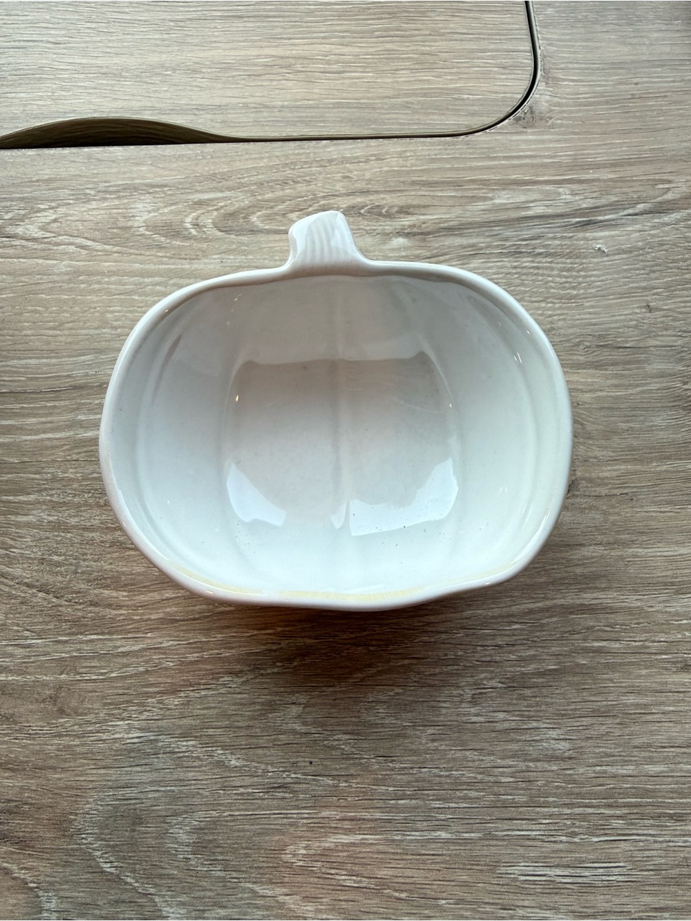 White Ceramic Pumpkin-Shaped Ramekin